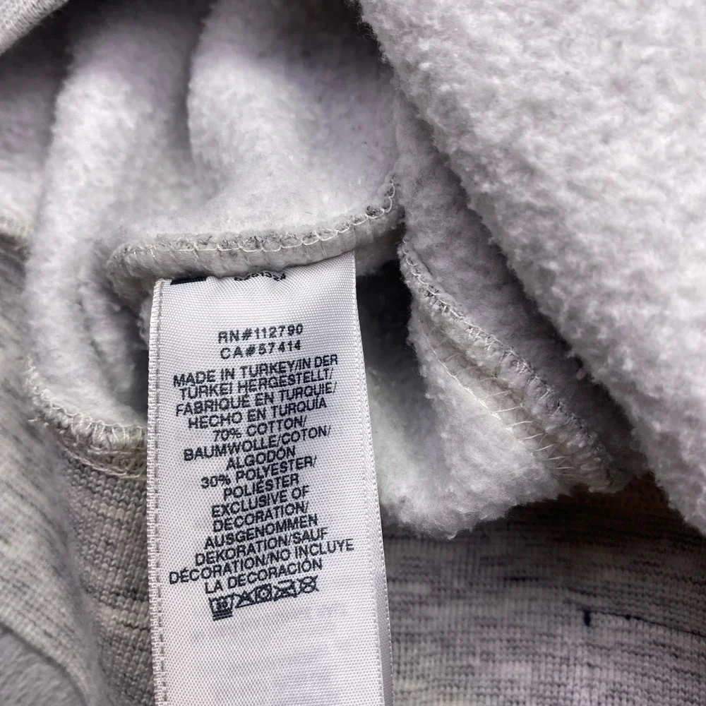 True Religion Mens Military Grey Space Dye Hoodie Horseshoe Logo Pullover M
